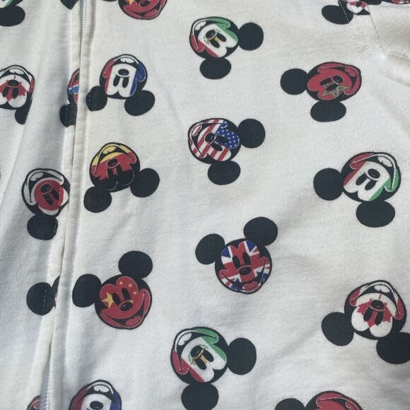 Epcot Disney Mickey Mouse White Large Full Zip Hoodie Countries - Picture 2 of 9